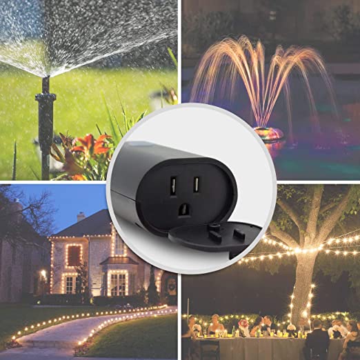 Minoston Outdoor Smart Plug WiFi Outlet Heavy Duty Plug-in Outlet, Remote  Control, Waterproof, Compatible with Alexa Google Assistant, No Hub