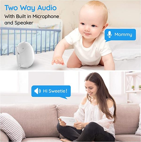 Hello Baby Monitor with Camera and Audio, LCD Display Video Baby
