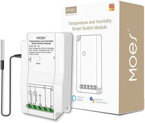 MOES WiFi Smart Thermometer Hygrometer Temperature Humidity Sensor Alexa  Google