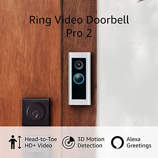 Ring Video Doorbell Pro 2 Best-in-class with cutting-edge features  (existing doorbell wiring required)
