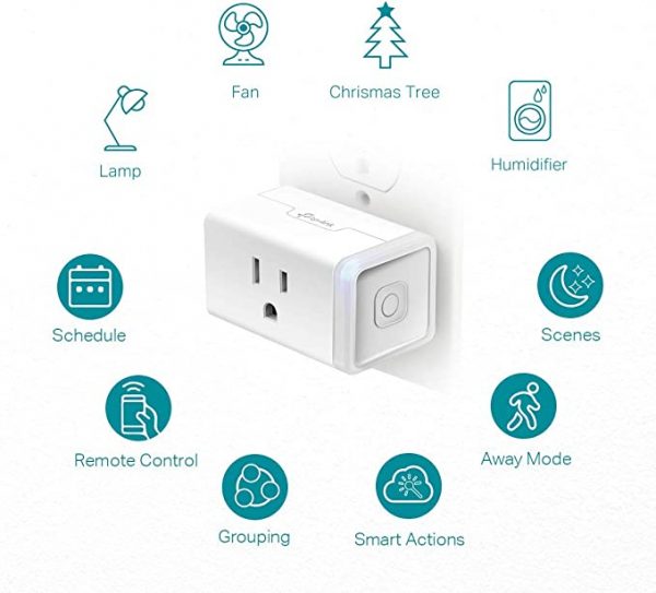 Kasa Outdoor Smart Plug, Smart Home Wi-Fi Outlet with 2 Sockets, IP64  Weather Resistance, Compatible with Alexa, Google Home & IFTTT, No Hub  Required