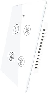 moes wifi smart ceiling fan light wall switch smart life tuya app remote timer 01