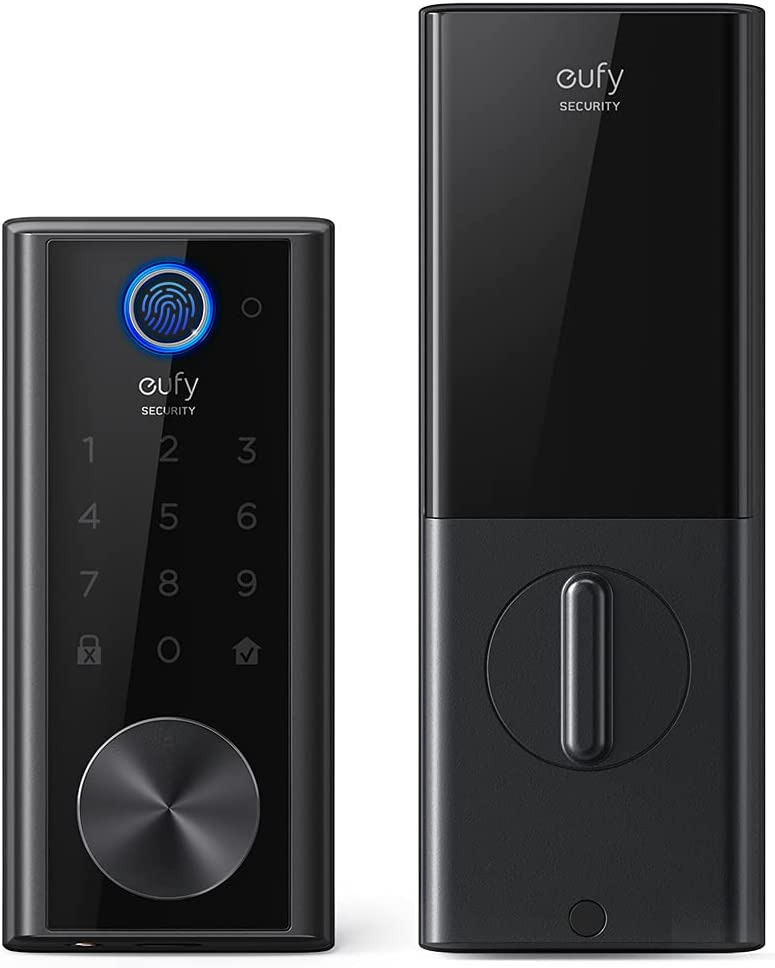 eufy Security Smart Lock Touch, Fingerprint Keyless Entry Door Lock, Bluetooth Electronic Deadbolt, Touchscreen Keypad, IP65 Weatherproofing, Compatible with Wi-Fi Bridge (Sold Separately)