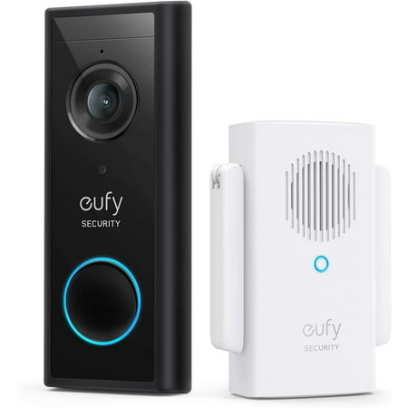 eufy Security, Battery Video Doorbell Kit, Wire-Free Doorbell, Free Wireless Chime, Wi-Fi Connectivity, 1080p-Grade Resolution, No Monthly Fees, 120-day Battery, AI Detection, 2-Way Audio