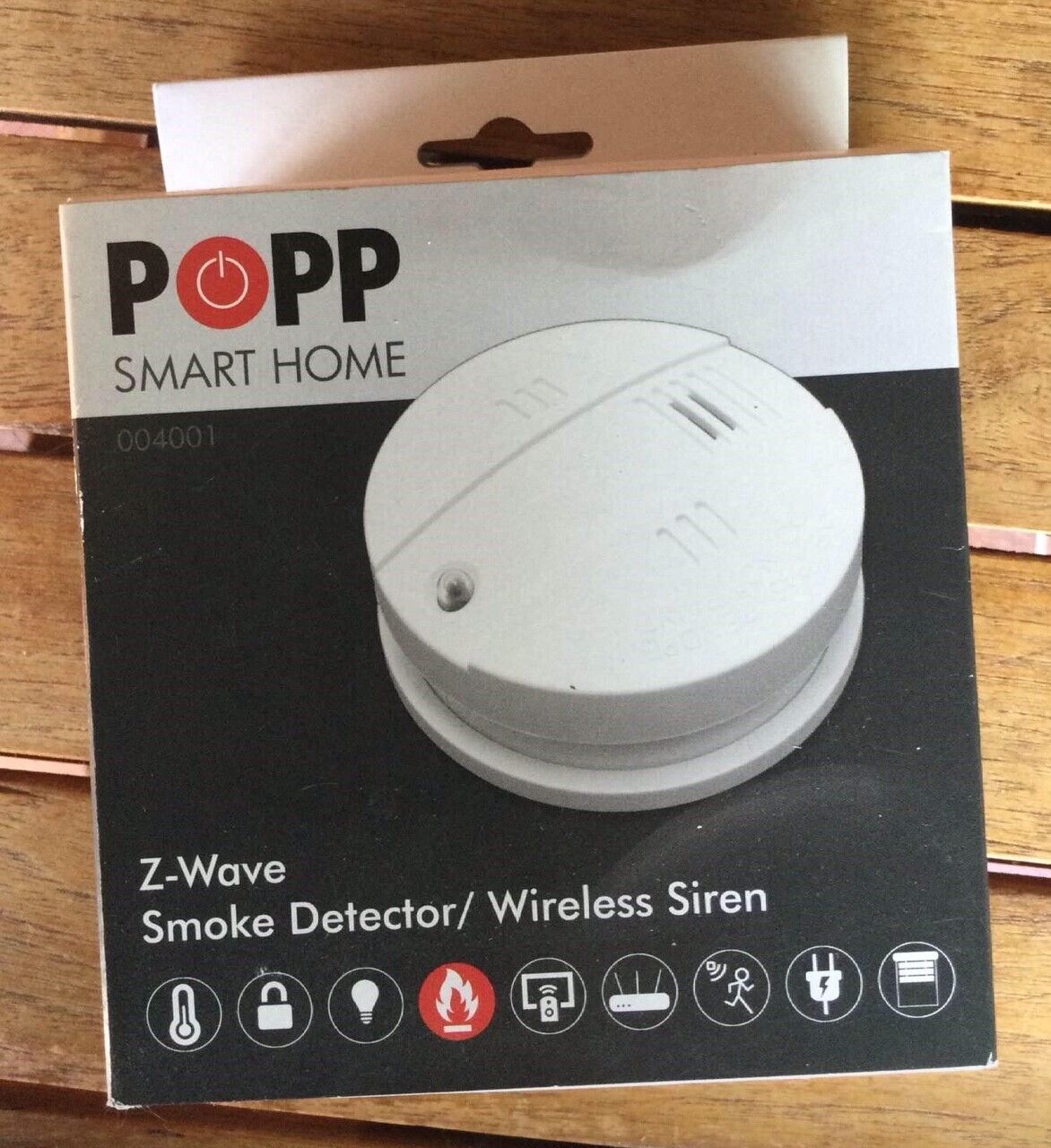 Z-WAVE Smoke Detektor/Wireless Siren Popp