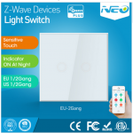z-wave wireless smart touch remote control wall light switch