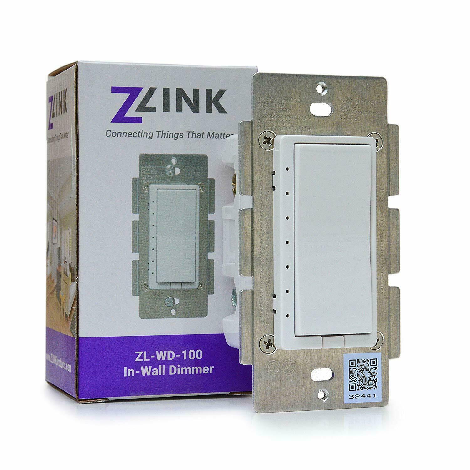 ZLINK Z-Wave Plus Smart Light Dimmer with S2 and SmartStart, Amazon Alexa Ready - ZL-WD-100